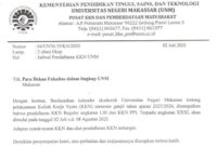 Surat Pengumuman Jadwal Pendaftaran KKN UNM, (Foto: Int.)