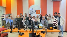 Foto Lembaga Pers Kampus Kelakukan Kunjungan Media di RRI, (Foto: Ist.)