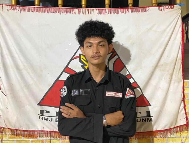 Muh. Farid Irjum Saputra Formatur Ketua Umum terpilih PRASASTI HMJ Bahasa Inggris FBS UNM (Foto: Ist)