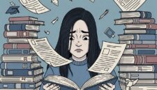 Ilustrasi Mahasiswa Tertekan Akibat Tekanan Akademik dan Kurangnya Dukungan, (Foto: AI).