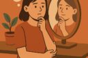 Ilustrasi seseorang merenung untuk kenali diri sendiri (Foto:AI)