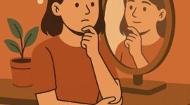 Ilustrasi seseorang merenung untuk kenali diri sendiri (Foto:AI)