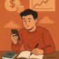Ilustrasi seseorang sedang melihat grafik investasi (Foto: AI)