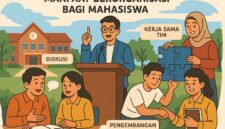 Ilustrasi Mahasiswa Yang Berorganisasi (sumber: AI).