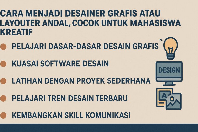 Langkah-Langkah Menjadi Desainer Grafi, (Foto: AI).