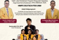 Pamflet ucapan selamat Bahasa Jerman dalam PPK Ormawa, (Foto: Ist.)