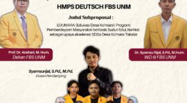 Pamflet ucapan selamat Bahasa Jerman dalam PPK Ormawa, (Foto: Ist.)