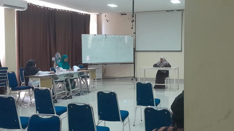 Suasana Pelaksanaan Seleksi Pra Nasional Tingkat Universitas Cabang Lomba Qiro'at Sabah (Foto: Muhammad Nasruddin)