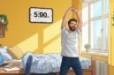 Ilustrasi seorang mahasiswa yang memiliki menajemen tidur yang baik, (Foto : AI).