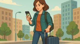 Ilustrasi Mahasiswa Magang Diluar Kota, (Foto: Ai.)