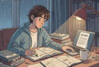 Ilustrasi Mahasiswa Kuliah Sambil Kerja, (Foto: Ai.)