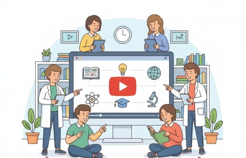 Ilustrasi Sekelompok Orang yang menggunakan Youtube sebagai Tontonan, (Foto: Ai.)