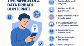 Ilustrasi mengelola data pribadi (Foto: AI)