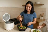 Ilustrasi Mahasiswa Sedang Masak, (Foto: AI)