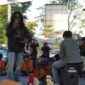Potret peserta aksi saat beri aspirasi lewat musikalisasi puisi, (Foto : Florencya Alnisa Christin)