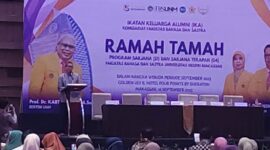Potret Syahruddin saat sambutan, (Foto: Rahmat)