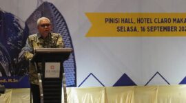 Potret Rektor saat Memberi Sambutan di Ramah Tamah Pascasarjana, (Foto: Dok Profesi)