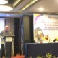 Potret Karta Jayadi Saat Memberikan Sambutan di Ramah Tamah Psikologi UNM, (Foto: Ramadahni.)