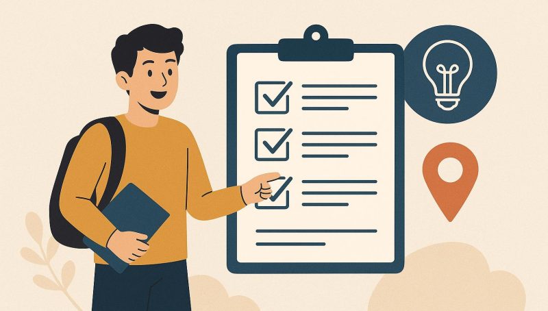Ilustrasi mahasiswa memilih tempat magang, (Foto: AI.)