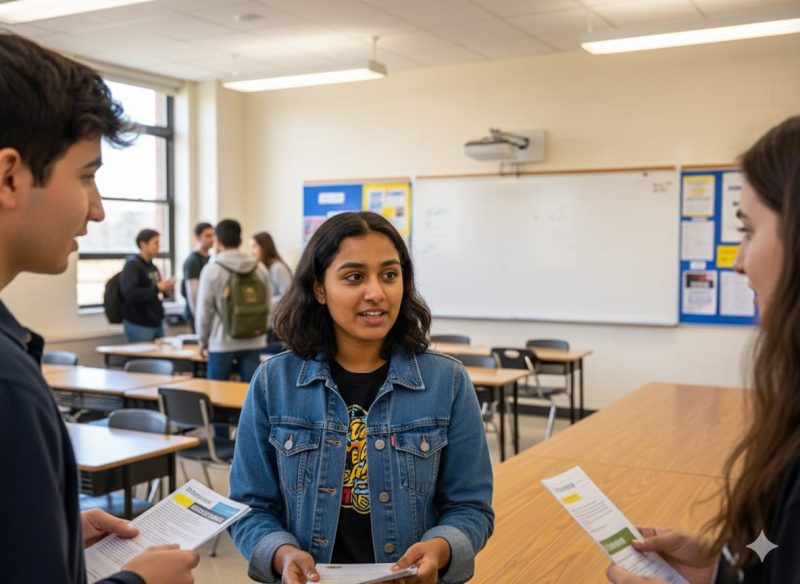 Potret seseorang sedang melakukan sosialisasi, (Foto: AI)