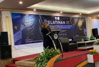 Potret Ketua Prodi Teknologi Pendidikan saat Memberi Sambutan, (Foto: Ist.)