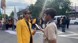 Potret Presiden BEM saat diwawancarai, (Foto: Ficka Aulia Khaerunnisa)