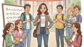 Ilustrasi mahasiswa yang dikagumi oleh teman sebayanya, (Foto : AI)