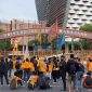 Suasana aksi Tuntaskan Problematika Internal UNM, (Foto: Hafid Budiawan)