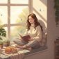 Ilustrasi Seseorang Healing dengan Membaca Buku, (Foto: Ai.)