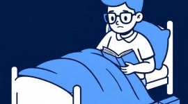 Ilustrasi mahasiswa yang sulit tidur, (Foto: AI)