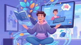 Gambar ilustrasi, seseorang yang sedang beradaptasi dengan teknologi, (Foto : Int)