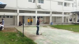 Potret Fuad Staff Bidang Sosial Politik HIMA BK FIP UNM, saat menyampaikan orasinya, (Foto : Ist.)