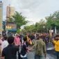 Potret Massa Aksi di Polrestabes Makassar, (Foto: Muhammad Fauzan Akbar)