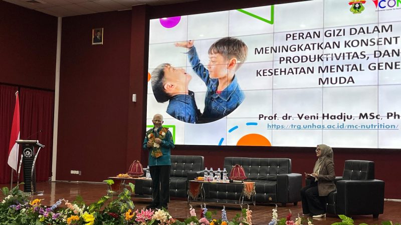Potret Veni hadju dalam seminar nasional gizi 2025 (  Foto: Muh Apdal Adriansyah)