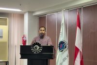 Potret Pembina LPM Penalaran saat sambutan (Foto: Ist)