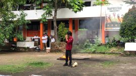 Potret Andi Rijal Rivai saat berorasi,(Foto:Rahmadani)