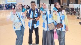 Potret mahasiswa UNM yang melakukan KKN di Malaysia. (Foto: ist.)