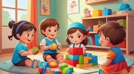 Ilustrasi anak anak sedang bermain, (Foto: AI)