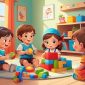 Ilustrasi anak anak sedang bermain, (Foto: AI)