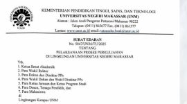 Surat edaran pelaksanaan proses perkuliahan, (Foto: Ist.)