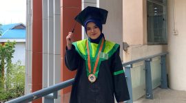 Potret Nurlia wisudawan terbaik FIP UNM, (Foto: Ist.)