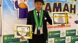 Potret Asmin, wisudawan terbaik FEB UNM periode November 2025, (Foto: Ist.)