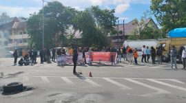 Potret Suasana Aksi Aliansi Mahasiswa UNM, Foto: Muhammad Fauzan Akbar