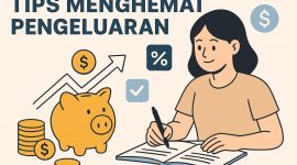 Ilustrasi seorang mahasiswa sedang mencatat rencana keuangan,(Foto: Ai.)
