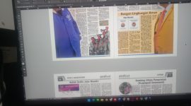Ilustrasi melayout koran profesi unm, (Foto: Ist.)