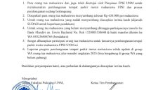 Surat Penyampaian Tempat Parkir Motor Mahasiswa FPsi, (Foto: Ist.)