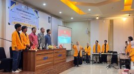 Potret saat berlangsungnya pelantikan IMPS Koperti UNM,(Foto: Ist.)
