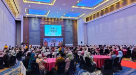 Suasana ramah tamah di Fakultas FEB UNM, (Foto: Andi Mappasoko RD)