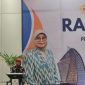 Potret Plh Rektor UNM saat memberikan sambutan pada acara ramah tamah Pascasarjana, (Foto: Annisa Nur Imani)