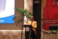 Potret sambutan ketua IKA FT UNM (Foto: Muh Apdal Adriansyah)